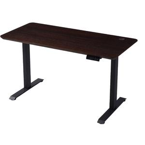 Elektrischer Sitz-Steh-Schreibtisch mit Verstellbarer Höhe Büro-Arbeitsplatz Holztisch Metallrahmen - Product Image 2