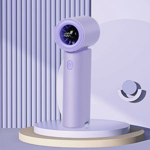 Ventilador de Mano con Pantalla Digital y Gancho, Mini Ventilador Portátil Recargable, Práctico Ventilador Pequeño para Refrigeración - Product Image 5