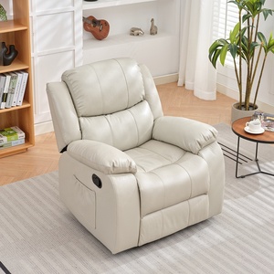 モダンな木製フレームのシングルリクライニングソファ、多機能レイジーソファチェア、マッサージ機能付きリビングルームレジャーソファチェア - Product Image 5