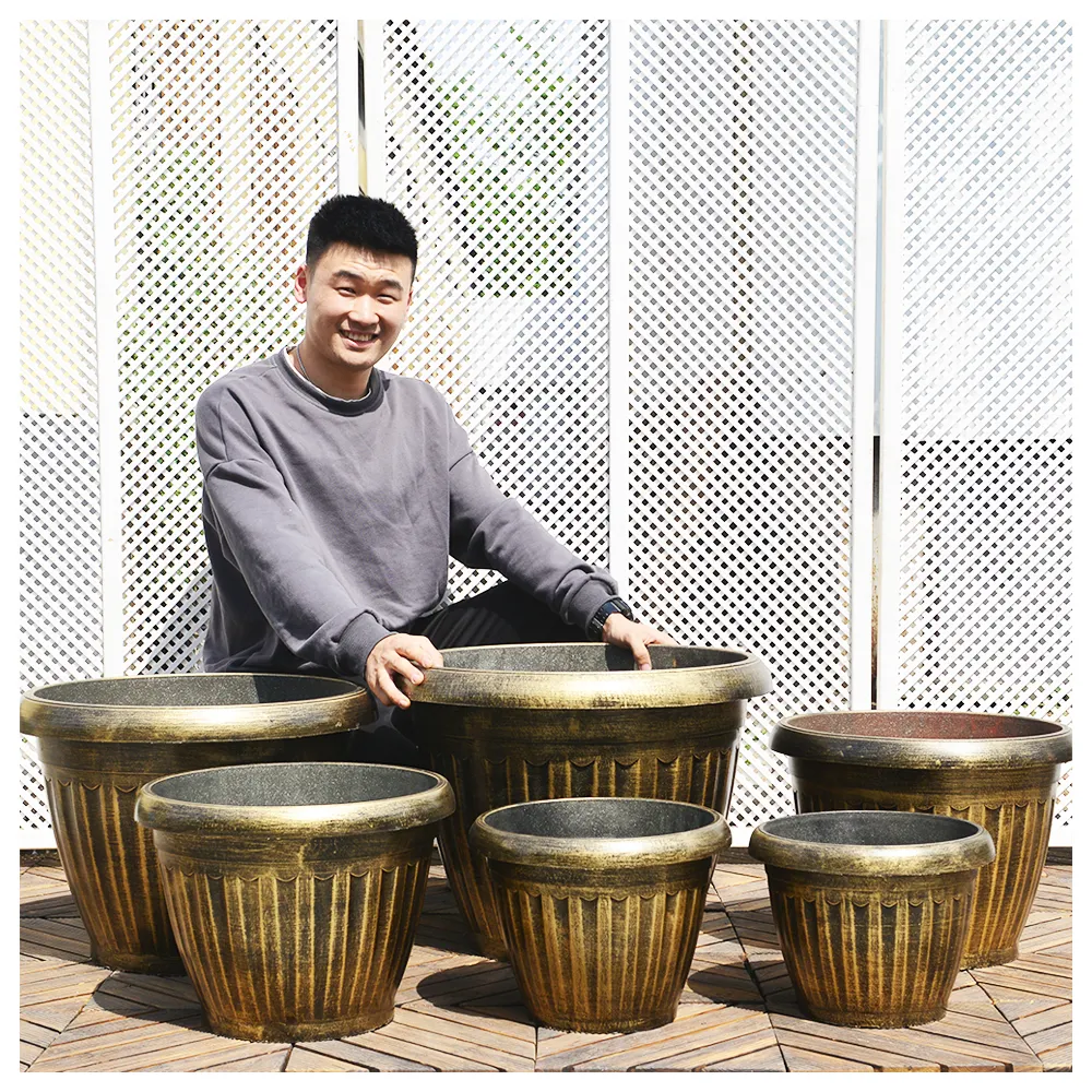 Pots de fleurs de pot de jardin de jardinière de 12 pouces pour plantes d'intérieur