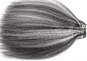 <span class=keywords><strong>Capelli</strong></span> Umani Ricci <span class=keywords><strong>Crespi</strong></span> Grigi e <span class=keywords><strong>Bianchi</strong></span> per Intrecciare, Extension di <span class=keywords><strong>Capelli</strong></span> Vergini Ondulati per Donne - Product Image 6