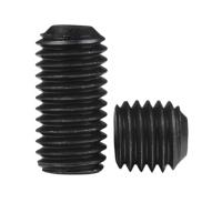 Vis sans tête hexagonale en acier au carbone DIN913 Classe 12.9, oxyde noir, pointe plate, système de mesure métrique, Jinjuli
