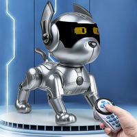 Robot chien éducatif intelligent télécommandé pour enfants, jouet multifonctionnel en plastique, machine d'apprentissage, danse et cascades, à piles, vente chaude
