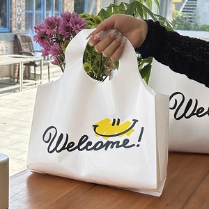 Rõ ràng túi nhựa may mặc với lỗ đục lỗ và nắp tùy chỉnh mua sắm túi quần áo Bìa bao bì bán lẻ - Product Image 6