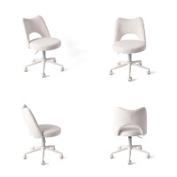 Chaise de bureau pour enfants CARLFORD Teddy, chaise de bureau ergonomique moderne pivotante avec tissu pour enfants, usage domestique et commercial