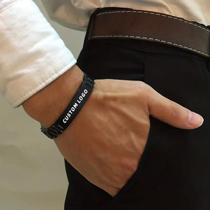 <span class=keywords><strong>Bracelet</strong></span> en acier inoxydable incurvé gravé au laser pour hommes, en titane, motif tulipe, personnalisable, vente en gros - Product Image 3