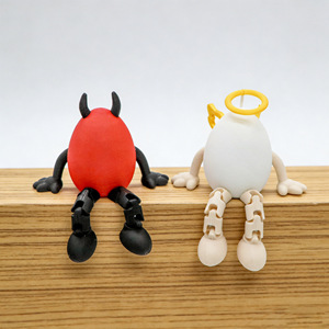 Jouets de lapin de Pâques amusants imprimés en 3D Vashine, décoration de la maison, PLA, figurines amusantes imprimées en 3D, ornements de bureau créatifs - Product Image 3