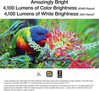Projecteur sans fil Pro EX9270 1080p 3LCD, 4 100 lumens de luminosité couleur et blanche, Apple AirPlay, Miracast, diffusion depuis un téléphone ou