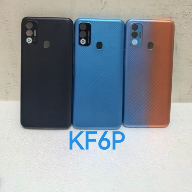 For Lnfinix KF6P Replacement TPU Housing Cover for TECNO SPARK Mobile Phone Back Cover Battery Door Glass Panel Shell Bar Design