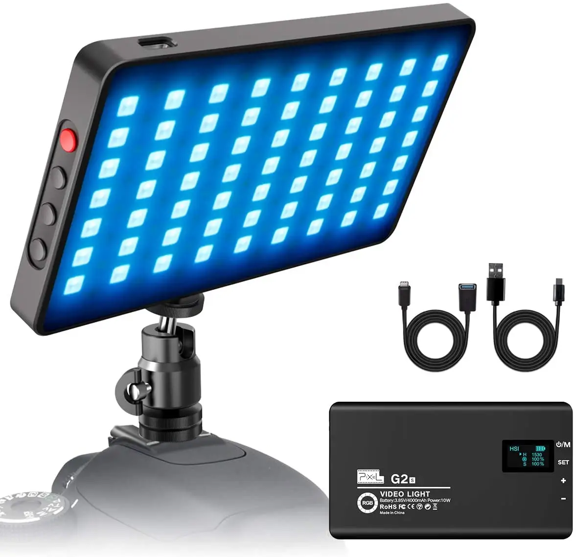 Luz para fotografia de vídeo e áudio, luz profissional para fotografia, vlogging, filmes de 200w, tiktok, selfie