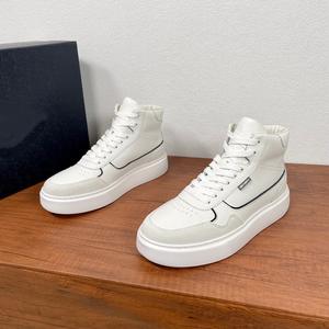 Zapatos Casuales Europeos de Piel Vacuna Nueva, Transpirables, de Piel Genuina, con Caña Alta, para Hombre, Estilo Skateboarding - Product Image 3