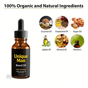 Kit de soin de <span class=keywords><strong>la</strong></span> <span class=keywords><strong>barbe</strong></span> avec huile à <span class=keywords><strong>barbe</strong></span> naturelle personnalisée, huile de croissance et de soin biologique hydratante - Product Image 4