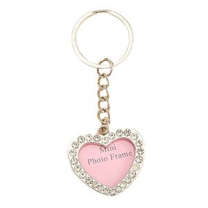 Mới Đến Ánh Sáng Sáng Tạo Sang Trọng Kim Cương Trái Tim Apple Sao Có Thể Đặt Hình Ảnh Khung Dễ Thương Vài Móc Chìa Khóa - Product Image 5