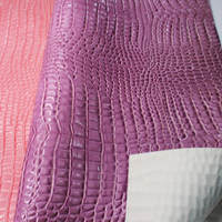 Cuir synthétique brillant effet crocodile pour sacs et chaussures, matière en similicuir verni