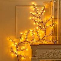 Guirlande lumineuse LED transfrontalière en forme de vigne, alimentation USB, étanche IP44, télécommande 8 fonctions, pour fêtes/mariages/chambre