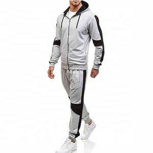 ชุดวอร์มสองชิ้นมีฮู้ดมีซิปกางเกงวิ่งออกกำลังกายเล่นฟิตเนสยิมเสื้อผ้าฝ้ายโลโก้ได้ตามต้องการ - Product Image 1