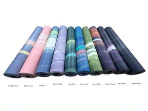 Tapete de Yoga de PU de 4.5mm de Grosor con Tecnología Avanzada de Bloqueo de Color y Diseño en Contraste para Fitness y Pilates - Product Image 1