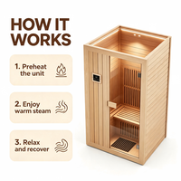 Sauna extérieur double en bois pour 2 personnes, bienfaits pour la santé, sauna en bois de cèdre, chauffage infrarouge lointain