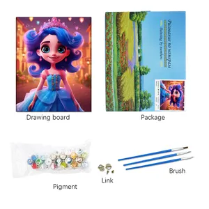 Wall Art Paintings OEM High Quality Cartoon Series Princess DIY Handmade Painting For Kids Unique Gifts Home Decor