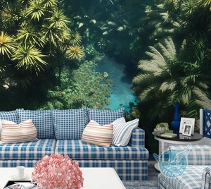 ZHIHAI rosa <span class=keywords><strong>alberi</strong></span> di caduta foglie di nebbia foresta disegni uv stampa 8d <span class=keywords><strong>carta</strong></span> da <span class=keywords><strong>parati</strong></span> decorativa - Product Image 5