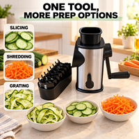 Présentoir de cuisine pour les acheteurs en gros d'articles de cuisine, Trancheuse à légumes manuelle rotative avec manivelle