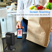 Eyoyo EY-6300 – lecteur de codes-barres filaire USB mains libres, lecteur de codes-barres 1D 2D, vérificateur de prix, Scanner de codes-barres pour supermarché, bibliothèque, magasin de détail