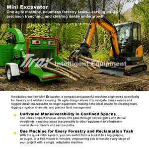 Moteurs diesel pour mini-excavatrice avec broyeur forestier, idéal pour les forêts en pente - Product Image 2