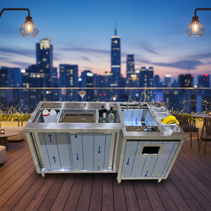 Estación de Bar Moderna y Elegante de Acero Inoxidable, Equipo Duradero para Hoteles y Restaurantes - Product Image 1