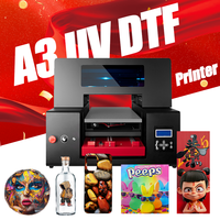 Refinecolor Impresora UV DTF de Cama Plana de Gran Venta para Pegatinas A3, Vidrio, Acrílico, Fundas de Teléfono, Vasos y Tazas, Máquina de Impresión para Pequeñas Empresas