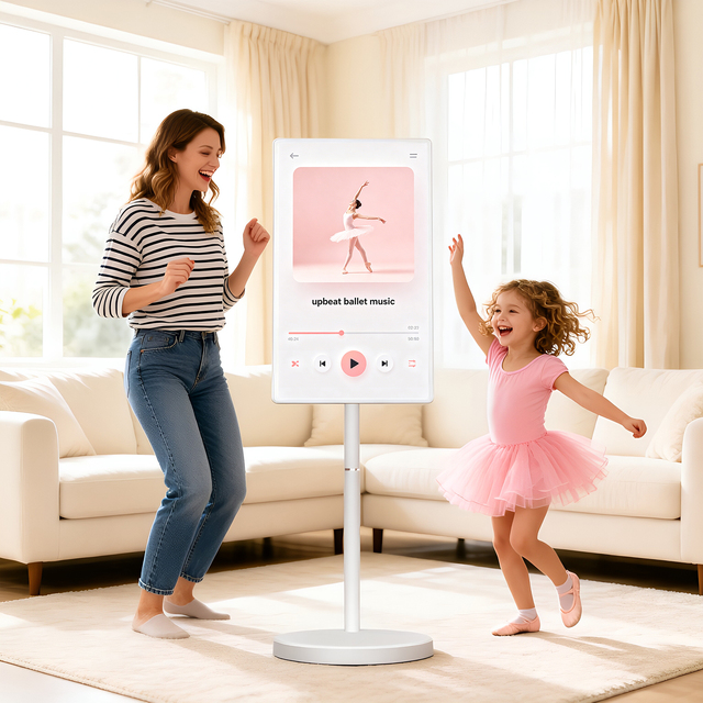 Verified Suppliers Portable 32 Inch LED HDTV IPS 10 Point Touch Monitor Floor Standing Smart TV Tiktok Streaming Android 15