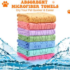 Petdom Pet ürünleri kuruyan mikrofiber köpek havlusu yumuşak emici Pet banyo ve bakım için banyo havlusu köpek kurutma havlu - Product Image 2