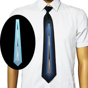 เนคไท LED ฮาโลวีนขายส่ง - เนคไทรูปลูกศรเรืองแสง EL แบบเปิดใช้งานด้วยเสียง สำหรับงานปาร์ตี้แต่งกายและการแสดงบนเวที - Product Image 3