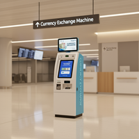 Terminal de traitement des billets de banque intelligent à écran tactile de 19 pouces avec scanner de passeport Jinrui FCM-501S, machine de change de devises