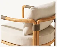 Alta calidad hecho en China tumbona de madera al aire libre teca jardín conjunto muebles sofá sillón