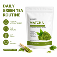 Poudre de Matcha du Fournisseur d'Usine avec Thé Vert Premium, Portion de 10g dans une Pochette Refermable de 300g pour le Bien-être Quotidien
