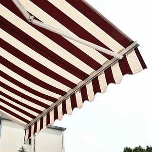 Wholesale Retractable awning Outdoor patio roof canopy door shower window canopy Waterproof full box 12x12 mechanical awning