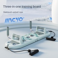 Tabla de Flexiones 3 en 1 Macyo con Contador Inteligente LCD, Tabla de Flexiones Plegable con Bandas de Resistencia, Capacidad de 300 kg, Uso Doméstico