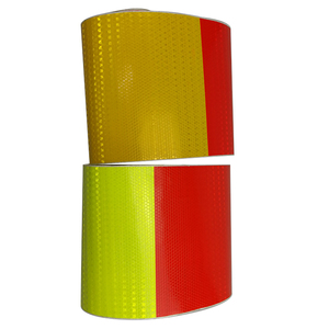 عالية الوضوح الأحمر والأصفر ورقة الشريط العاكسة للشاحنات والمقطورات للماء بك الشارات السلامة وشرائط التحذير - Product Image 3