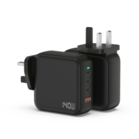 Charger Notebook 140W Fast Charging Multiport UK Gan Charger PD USB C Power Adapter untuk Laptop Pro