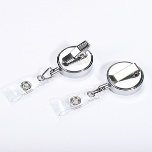 Có thể thu vào dây kim loại Keychain kéo Huy hiệu dây dễ dàng-to-kéo khóa tùy chỉnh dây đàn hồi vòng chìa khóa - Product Image 4