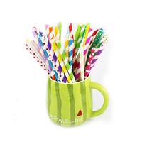 Pailles à boire en papier biodégradables et compostables, pailles à boire à rayures arc-en-ciel