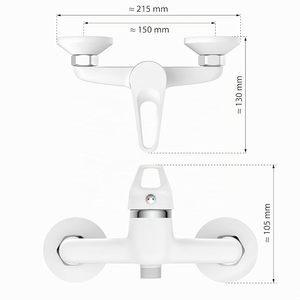 <span class=keywords><strong>Mitigeur</strong></span> de douche, <span class=keywords><strong>mitigeur</strong></span> à levier unique, connexion facile au tuyau de douche, chrome/blanc - Product Image 4