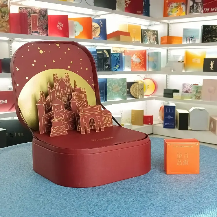 Cao cấp EU ngăn kéo giấy vàng bao bì hộp cho thiết kế tinh tế sang trọng kỳ nghỉ hộp quà tặng với 3D nghệ thuật giấy chèn