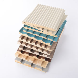 WPC chống cháy không thấm nước thương mại hiện đại Side Board slat wainscote Ốp trang trí tấm Tường - Product Image 6