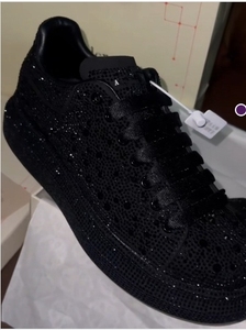 Luxury Rhinestone <b>Platform</b> Heels Genuine Leather Diamond Boots Women's Designer Trainers - Product Image 3