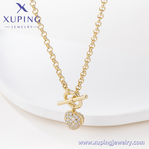 X001143460 <span class=keywords><strong>Collana</strong></span> da <span class=keywords><strong>Donna</strong></span> Xuping con Ciondolo a Cuore Placcato Oro 14k, Regalo per <span class=keywords><strong>San</strong></span> <span class=keywords><strong>Valentino</strong></span> - Product Image 4