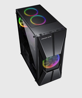 Fabrieksverkoop Full-Size Rgb Aluminium Zwart Atx Mid Tower Gamer Computer Pc Case