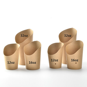 ถุงกระดาษใช้แล้วทิ้งอาหารกล่องบรรจุขนมขบเคี้ยวมือถือ<span class=keywords><strong>ขนม</strong></span>ขบเคี้ยวกระดาษคราฟท์มันฝรั่งทอดกล่องถ้วย - Product Image 6