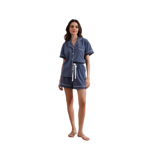 FUNG 6056 <span class=keywords><strong>Pigiama</strong></span> Corto da <span class=keywords><strong>Donna</strong></span>, Abbigliamento da Notte 100% <span class=keywords><strong>Cotone</strong></span>, Set <span class=keywords><strong>Pigiama</strong></span> - Product Image 2