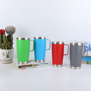 Tazza da 20 once con coperchio e cannuccia, tazza da caffè da viaggio isolata con manico, tazza da viaggio sottovuoto a doppia parete in acciaio inossidabile Tum - Product Image 3